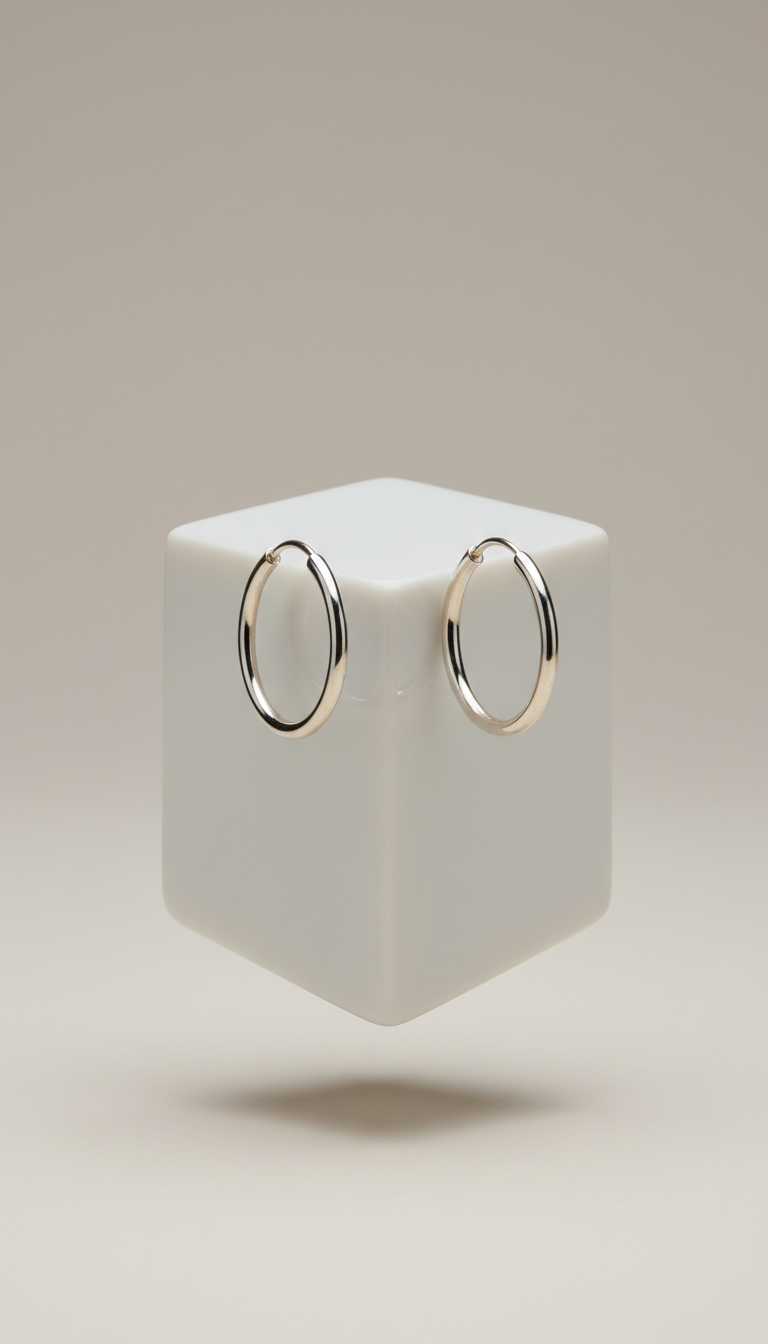 Sterling Silver Minimalist Hoop Earrings
