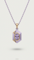 Lavender Steel Pendant Necklace